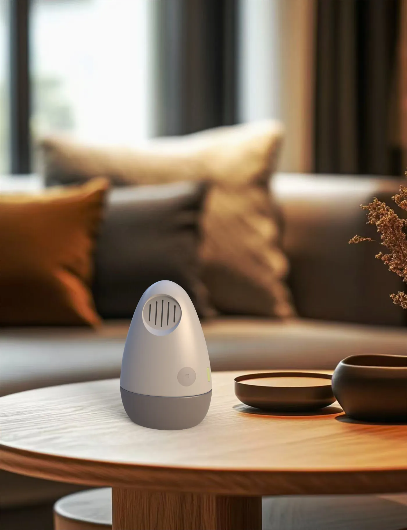 Mind Ocarina device on a living-room side table